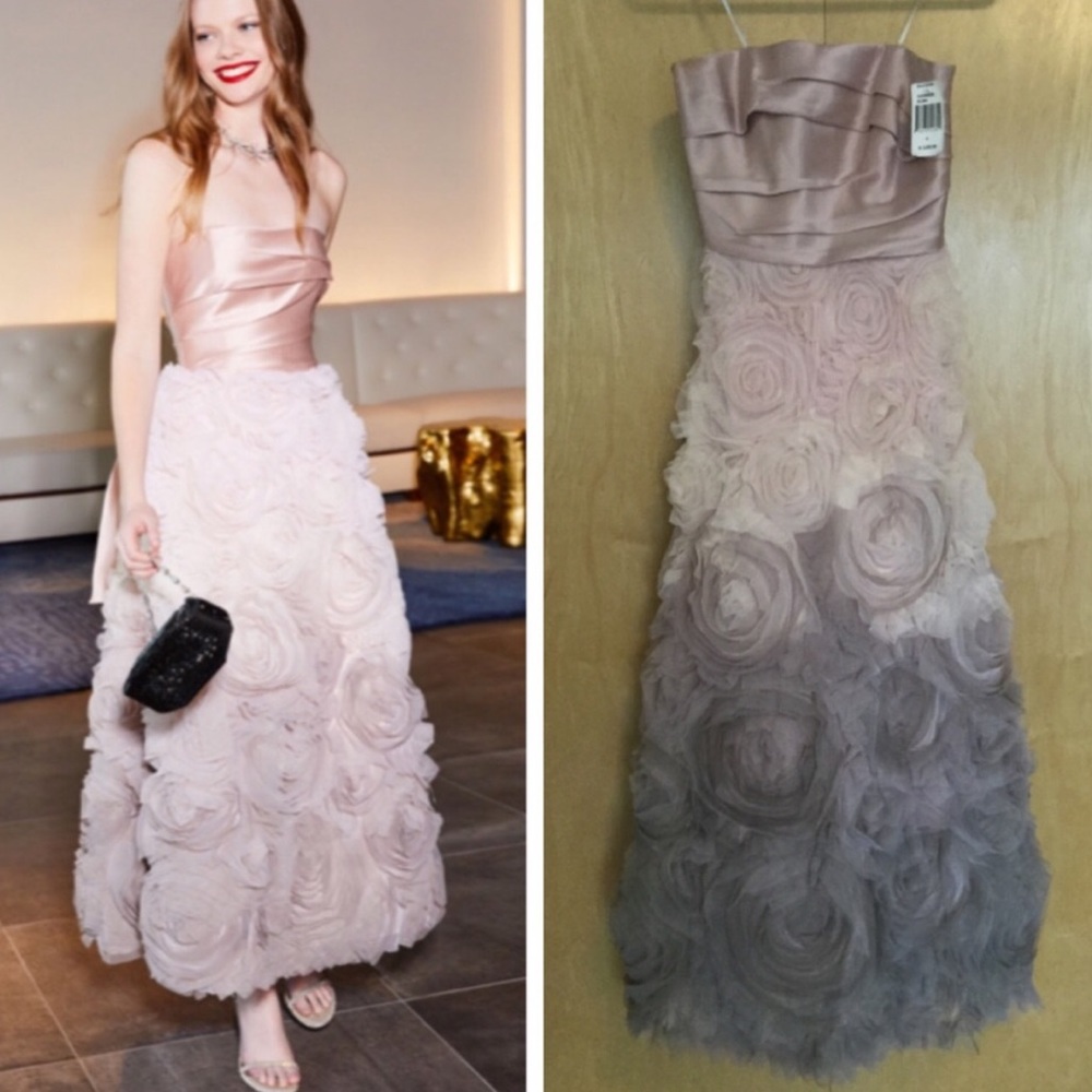 Marchesa Ombré Textured Tea Dress - Picture 1 of 6